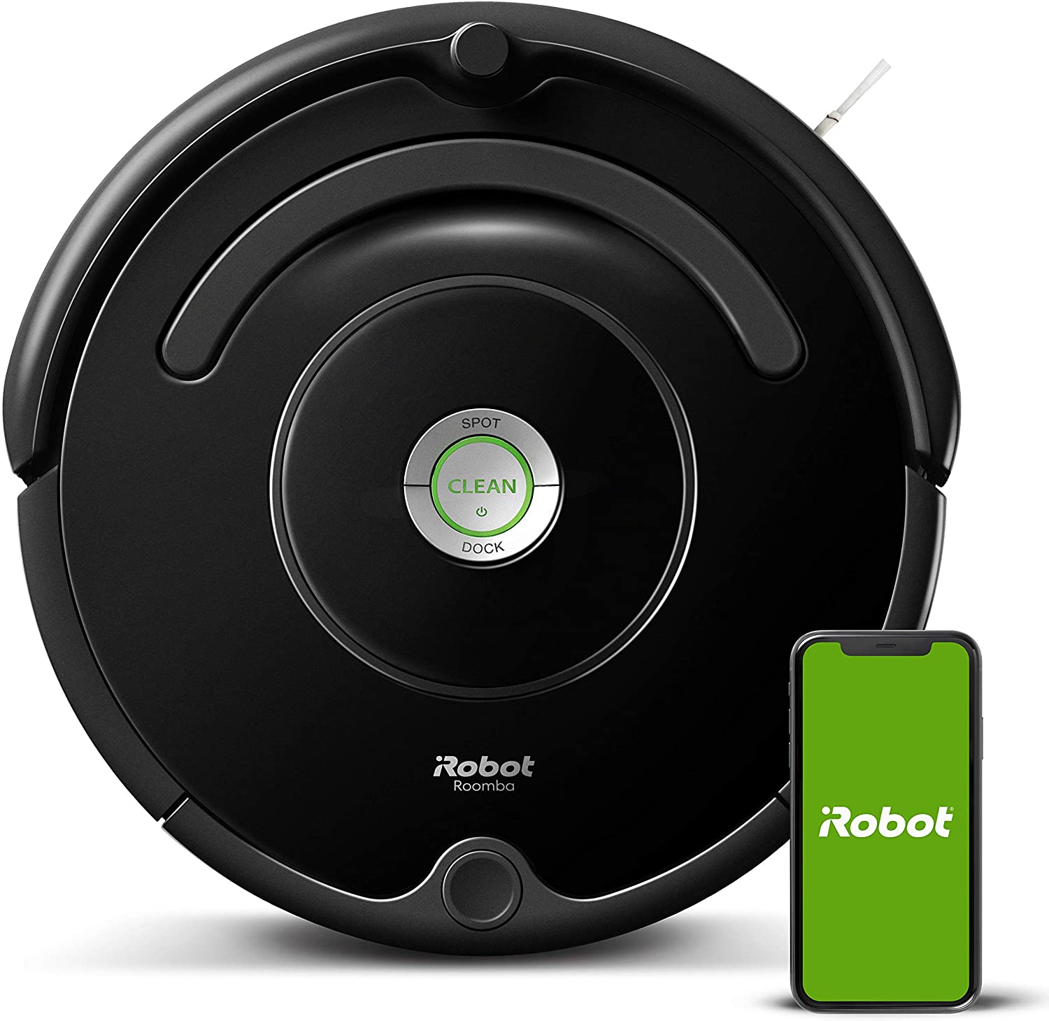 iRobot Roomba 676 aspiradora robotizada Negro 0,6 L Negro, Alrededor, 0,6 L, Ión de litio, 60 min, 2 h Aspiradoras robotizadas 